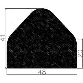 - MZS - G539 - EPDM rubber profiles - Semi-circle, D-profiles