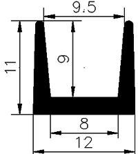 TU1 - G541 - rubber profiles - U shape profiles