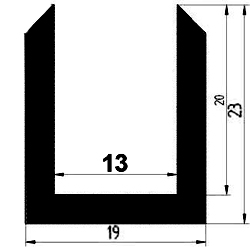 TU1 - G606 - rubber profiles - U shape profiles