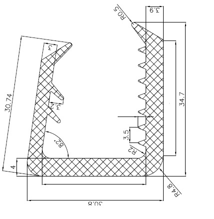 10270365KG - rubber profiles - U shape profiles