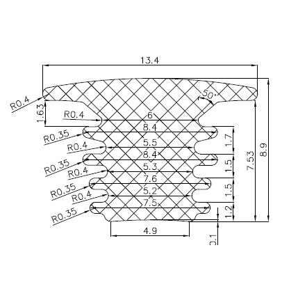 10540370KG - rubber profiles - Cover and T-profiles