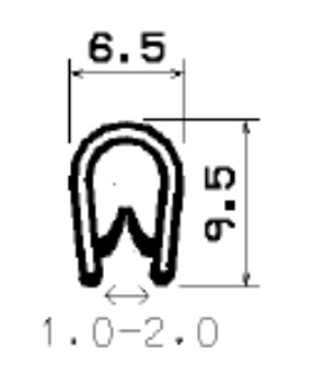 SD-0028 172 mm - with coextruded metal insert - Edge protection profiles