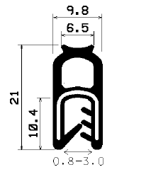 SD-0075 - with coextruded metal insert - Edge protection profiles