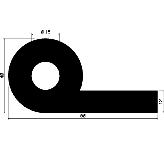 FN 1235 - EPDM profiles - Flag or 'P' profiles