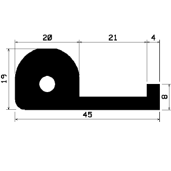 FN 1468 - EPDM profiles - Flag or 'P' profiles