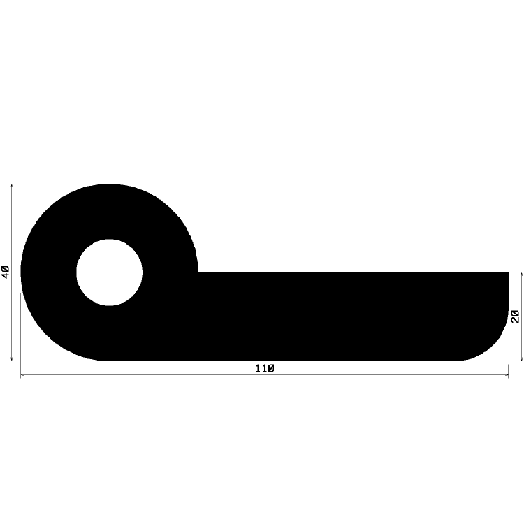 FN 1892 - EPDM profiles - Flag or 'P' profiles