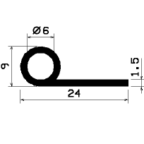 FN 1936 - EPDM profiles - Flag or 'P' profiles