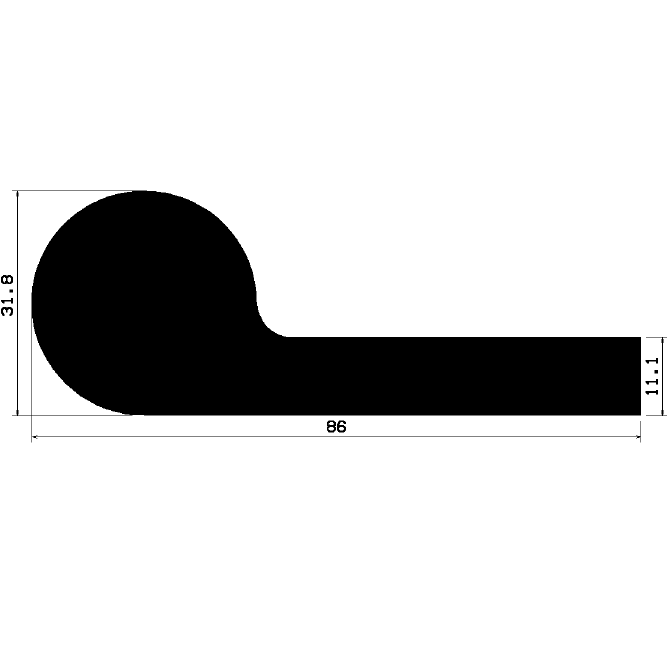 FN 2165 - EPDM profiles - Flag or 'P' profiles