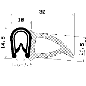 SD-0120 - with coextruded metal insert - Edge protection profiles