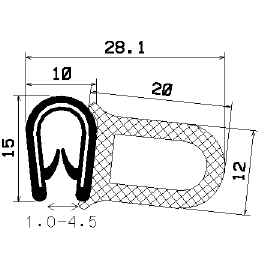 SD-0999 - with coextruded metal insert - Edge protection profiles