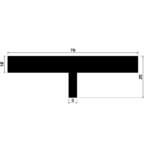 T 1174 - rubber profiles - Cover and T-profiles