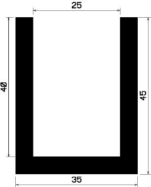 TU1- 0801 - rubber profiles - U shape profiles