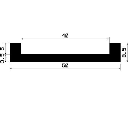 - TU1- G708 - rubber profiles - U shape profiles